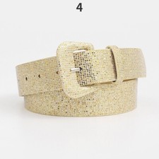 Ladies Sequin Waist Belt Glitter Waistband Shiny Decor for Overcoat Jacket Jeans