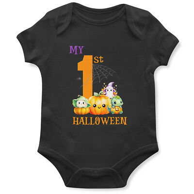 Personalisierter Mein erster Halloween Strampler Baby Allerheiligen Schnitzerei Kostüm...