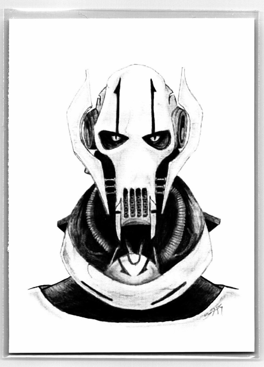 General Grievous Sketch Card - Scott Sketches Trading Card Print