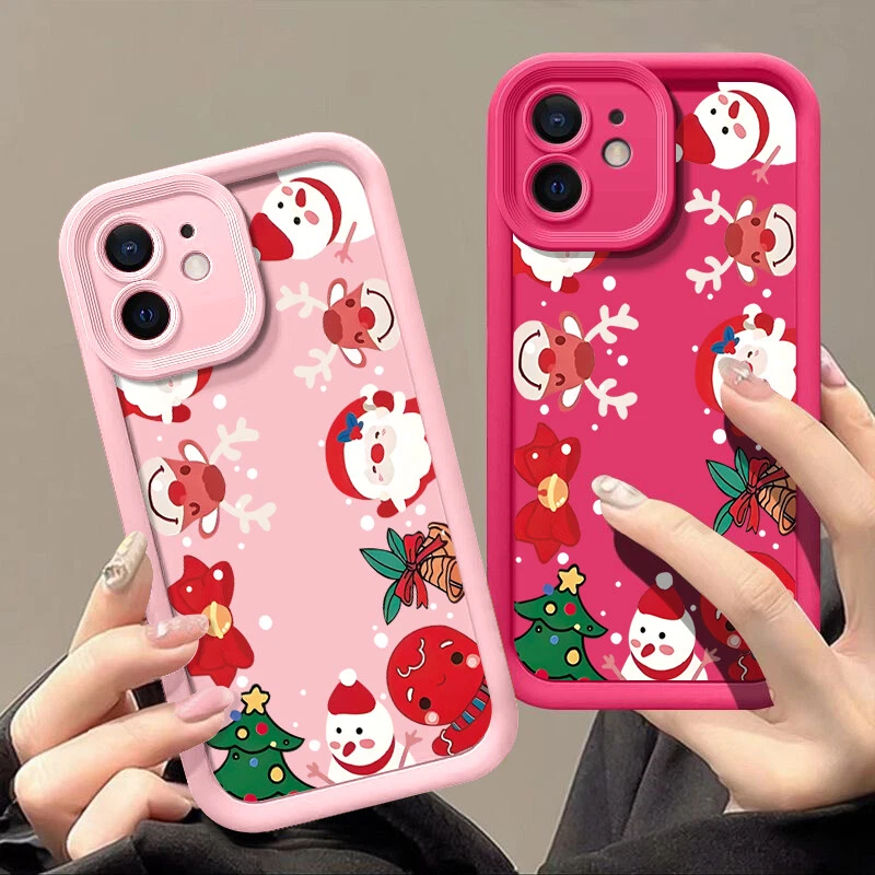 ShockProof Christmas Case For iPhone 16 15 Pro Max 14 13 12 11 8 7 XR Soft Cover - Image 4 of 4