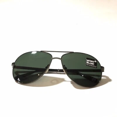Gafas de sol Mont Blanc MB 325S Gunmetal 08N tamaño 61 mm marco nuevas auténticas - Imagen 1 de 4