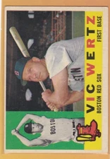 1960 TOPPS BASEBALL VIC WERTZ #111 RED SOX VGEX/EX *71582