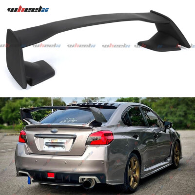 For 2015-2021 Subaru WRX STI OE-Style Unpainted Black Rear Trunk Spoiler Wing