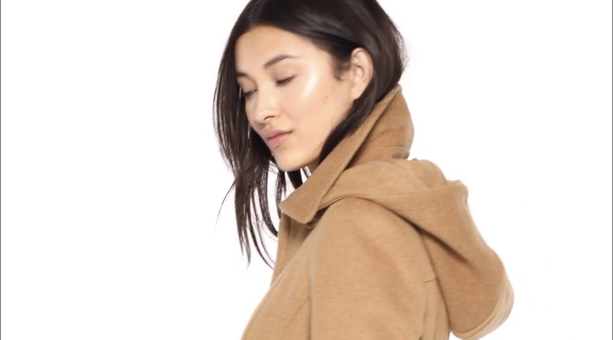 Michael Kors Giacca Rossa Zip Anteriore Pea Coat Donna Donna Cappuccio Rimovibile 10 M