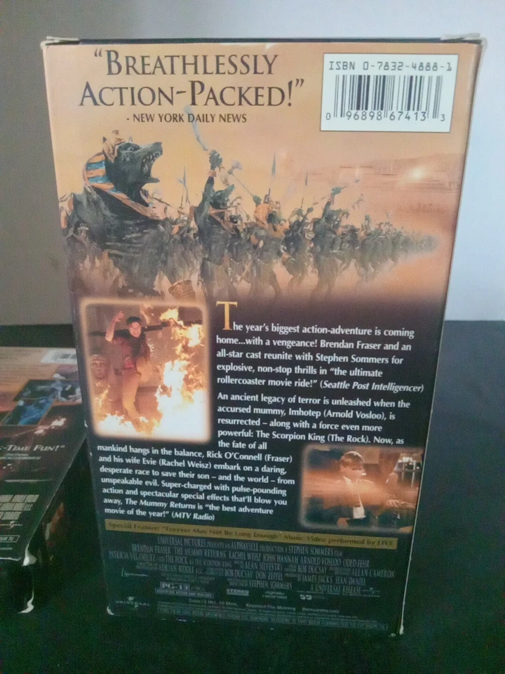 The Mummy & The Mummy Returns VHS. Untested - Image 3 of 4