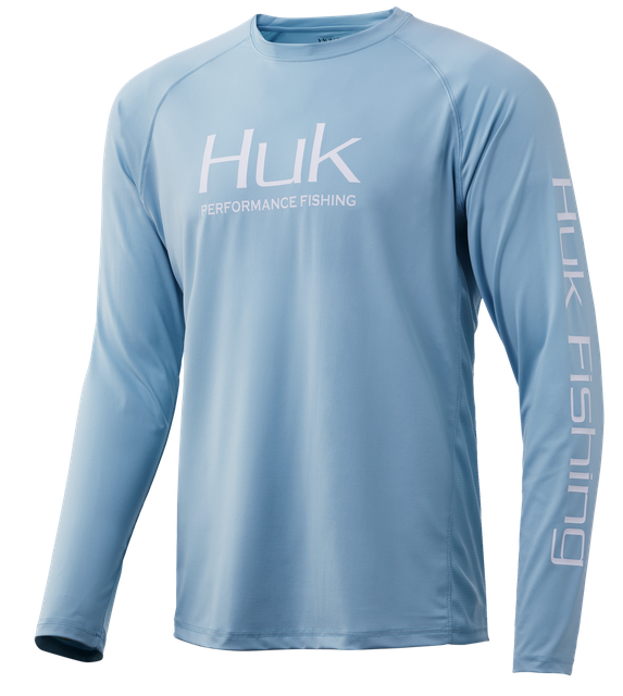 Huk Men's Pursuit Vented Long Sleeve Performance Fishing Shirt With 30