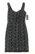 INC International Concepts Dress 0 NWT Black Lace Crochet Cocktail Sleeveless