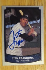 TITO FRANCONA signed ATLANTA BRAVES 1988 Pacific Baseball Legend #133 Card