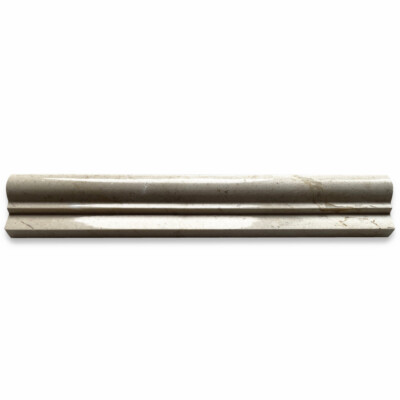 M04P Crema Marfil Marble 2x12 Chair Rail Bullnose Trim Molding Polished