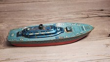 Vintage 1950s USS Missouri Tin Friction Battle Ship Toy Japan