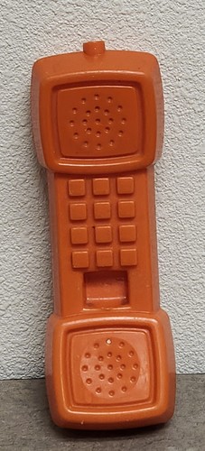 1987 Fisher Price Fun Food Kitchen Replacement Part ~ Orange Phone Push Button - Picture 2 of 5