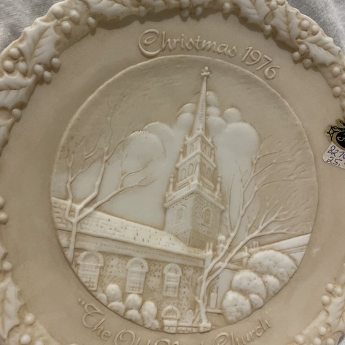 Fenton Glas braun cremeweiß Weihnachten 1976 The Old North Church #7 Boston - Bild 9 von 9