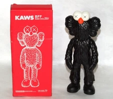 Beotto 8" Kaws BFF MoMa Exclusive Black Toy Creature Figure Doll w/Orange Nose