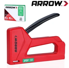 Arrow Light Duty Staple Gun Kit Lightweight Upholstery Stapler 1000 JT21 Staples
