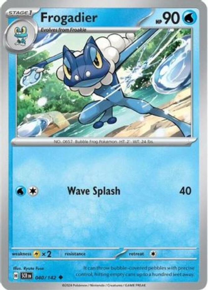 Frogadier - 040/142 - Uncommon (Near Mint) Stellar Crown - Water Pokémon