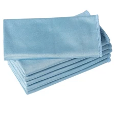 6 Pack 16x16 Inch Microfiber Glass Cleaning Cloth for Window Glasses Windshields