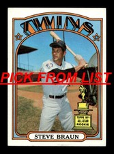 1972 Topps Baseball 255-525 EX/EX-MT Pick From List All PICTURED dd2