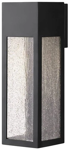 Hinkley Rook 15" High Satin Black Rectangular LED Outdoor Wall Light - Picture 2 of 4