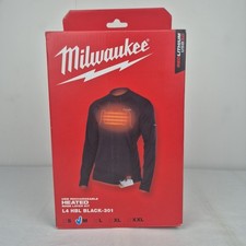Milwaukee Heated Base Layer Kit Work Skin Medium Black Under Shirt  L4 HBL-301 