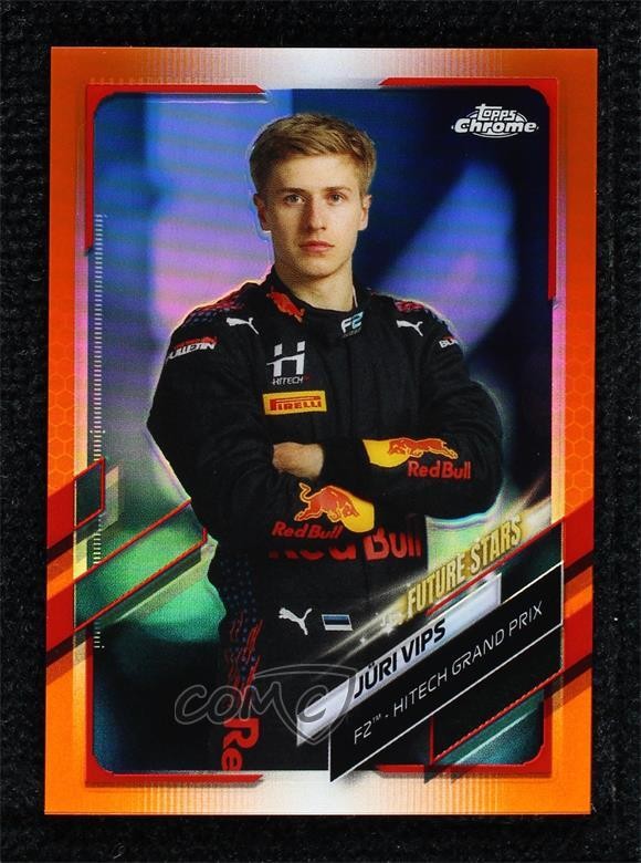 2021 Topps Chrome Formula 1 Orange & Red Refractor Juri Vips Jüri #69 02ro