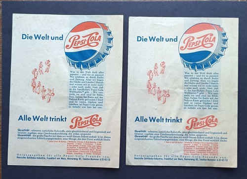 Vintage Pepsi-Cola Advertisements within German Map AFRICA & POLAR REGIONS