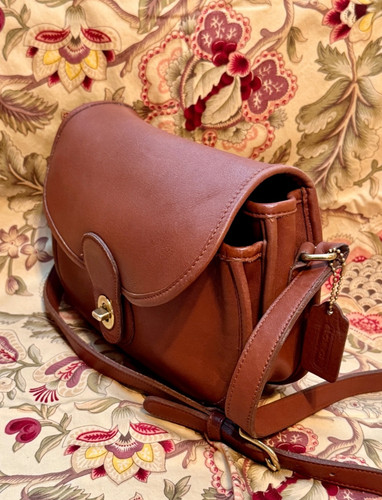 VTG Coach British Tan Prairie Handbag 9954 Turnlock USA - Image 1
