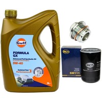 MotoröL Filter Set 5W-40 5 Liter + ÖLablassschraube FüR Audi 80 100 A6 Coupe 2.6