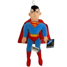 Vintage 1998 Warner Bros. Studio Store Superman Bean Bag Plush NWT