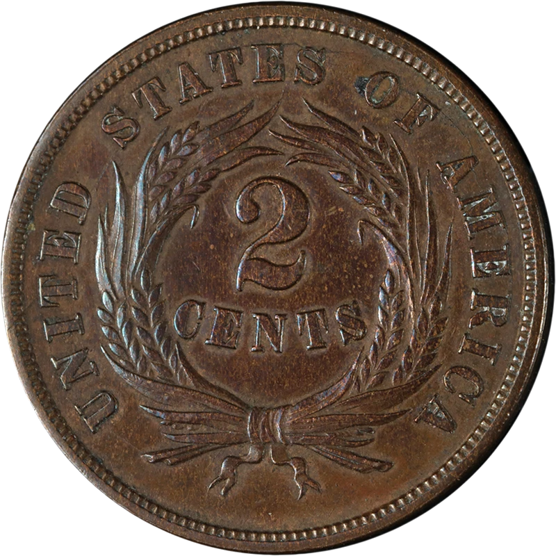 1868 Two (2) Cent Piece Nice Unc Nice Eye Appeal Nice Strike - Image 2 of 2