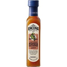 ENCONA West Indian Papaya salsa di peperoncino piccante 142 ml | salsa di peperoncino piccante papaya