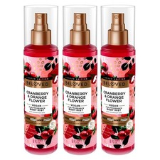 3x Beloved Cranberry Orange Flower Body Mist Spray 8oz Vegan Limited Edition