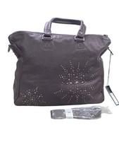 Liebeskind Berlin Wine Cherry Large Leather Studded Stachel Tote Bag NWT