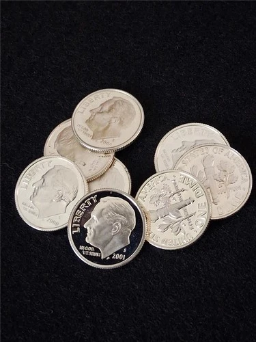 Picker's Bag of x8 PROOF MIXED DATE 90% Silver ROOSEVELT DIMES         #MF-0925