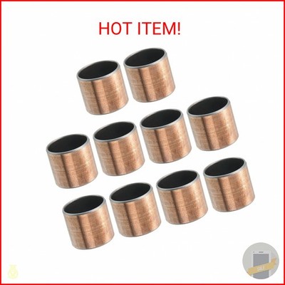 uxcell 10 Pcs Sleeve Bearing 1'' Bore x 1-1/8'' OD x 1'' Length Plain Bearings Wrap