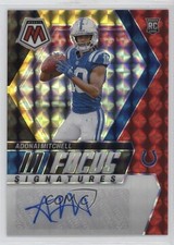 2024 Panini Mosaic Choice Fusion Red & Yellow Prizm Adonai Mitchell Auto 0z95