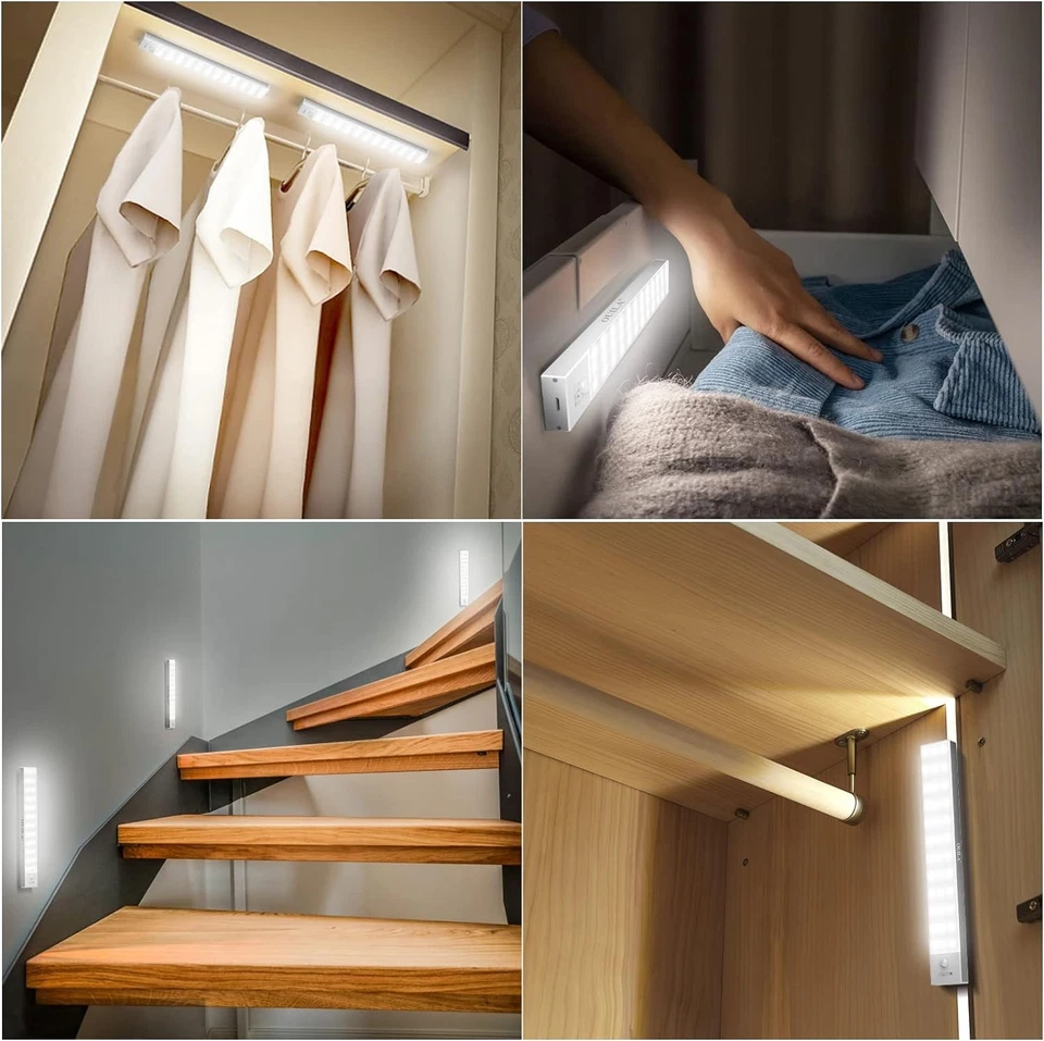 OUILA LUCE LED CON SENSORE DI MOVIMENTO 36 LED 4 MODALITÀ 1000MAH ARMADIO GUARDA - Immagine 4 di 4