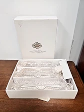 STUNNING SHANNON CRYSTAL CADDY SET OF THREE IN BOX-NEVER USED-KNIFE, FORK, SPOON