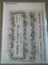 Simon Says Stamp - Slimline Florals Stamp Set - Lightly Used