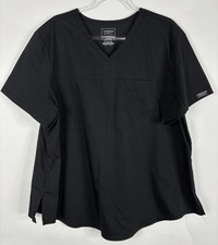 Cherokee Workwear Revolution Scrub Top Womens 3XL Black WW675 Medical Nursing