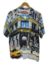 Supreme Short Sleeve Shirt M Rayon Multi Color All Over Pattern