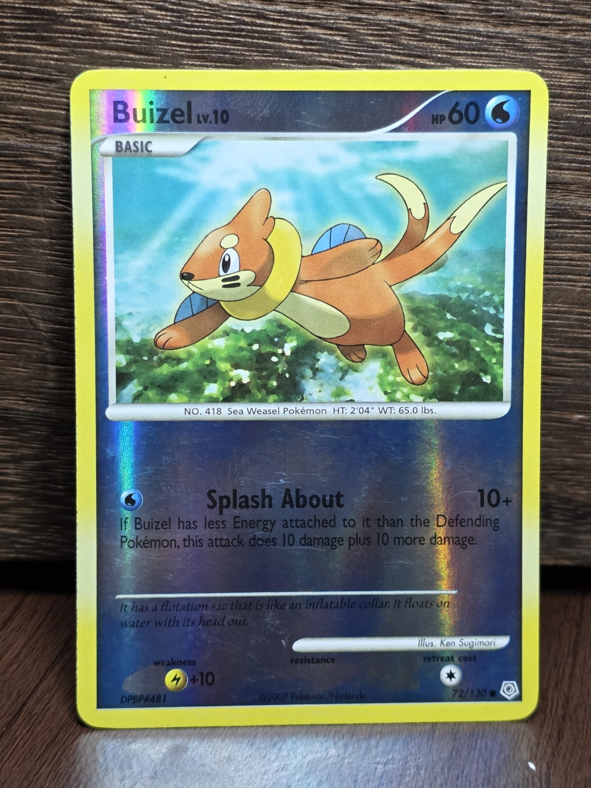 Buizel 72/130 Diamond and Pearl Reverse Holo Pokemon TCG 2007 LP