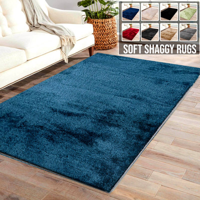 Living Room Soft Shaggy Rugs 45mm Pile Height Small - Extra Large in 10 Colours