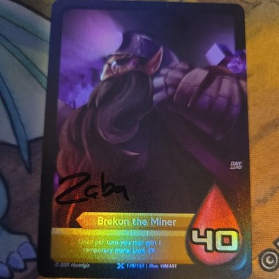 Nostalgix TCG Day Zero Brekon the Miner Void Holo Pre Errata Signed by Zaba
