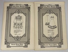 Lot 2 Vintage Brown House Dolls Easy Sew Designs Patterns Slip Dress BHD 171 855
