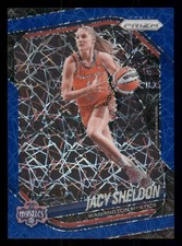 2025 Panini Prizm WNBA Jacy Sheldon #113 Blue Velocity Prizms Washington Mystics