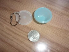 Tupperware Crystalwave Soup Mug Keychain Aqua Turquoise Brand New