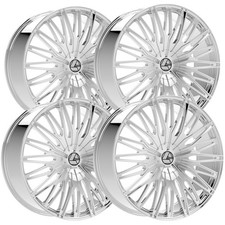 Set Of 4 Azara Aza-522 24x9 5x1155x120 18mm Nano Chrome Wheels Rims 24 Inch Set Of 4 Azara Aza-522 24x9 5x1155x120 18mm Nano Chrome Wheels Rims 24 Inch