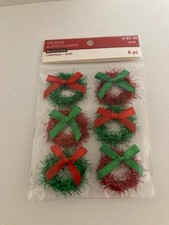 Recollections - Stickers - Christmas Wreaths with Ribbon - So Cute - New Package