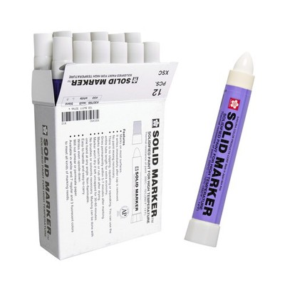 Sakura Solidified Paint Solid Marker, White Box of 12,XSC-50