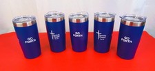 Insulated Travel Coffee Mug Cup 20oz Camping Beach Cook Out Set of 5